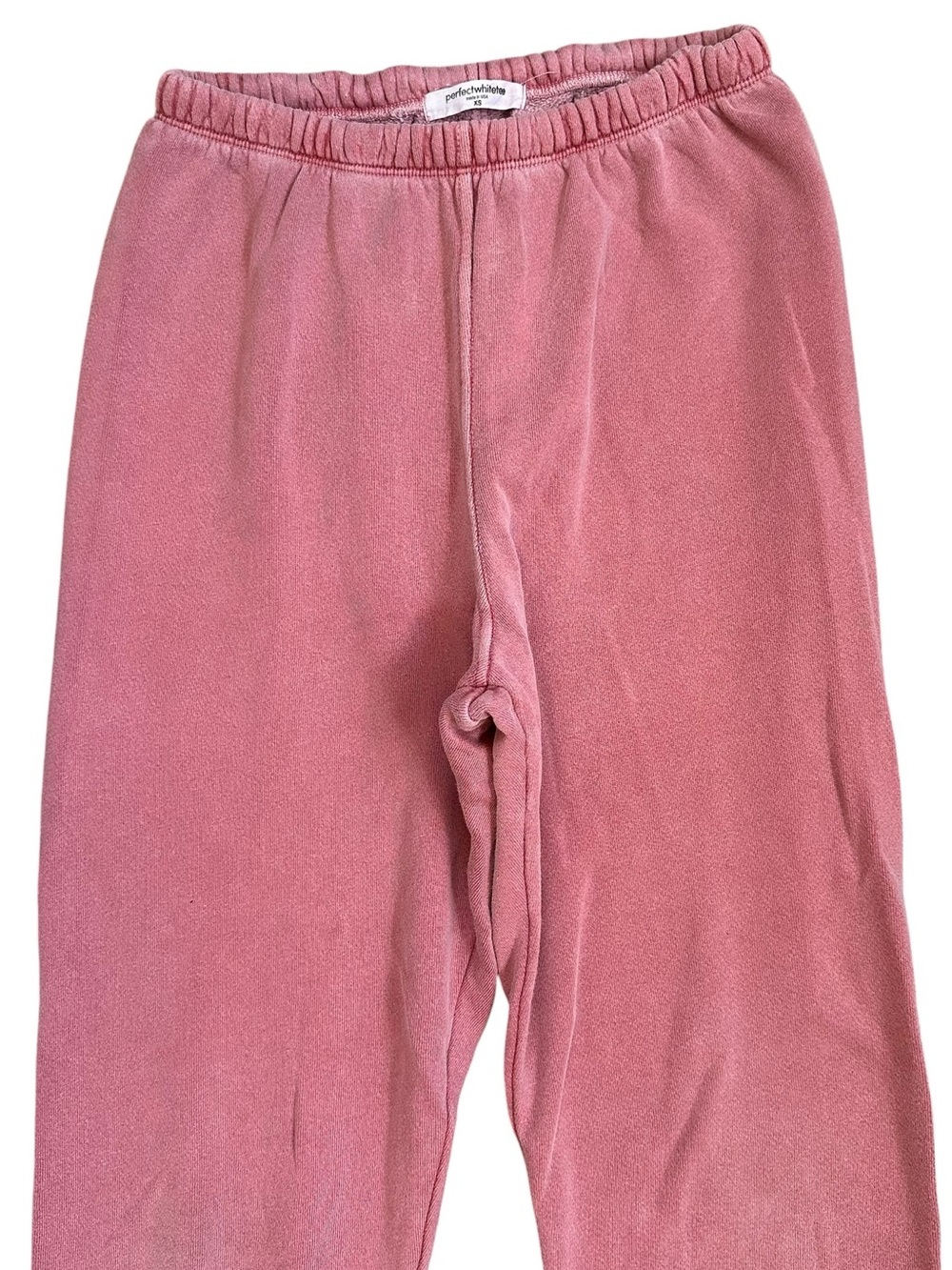 PerfectWhiteTee Washed Faded Red-ish Pink Cotton Sweatpants Size XS - Picture 3 of 6
